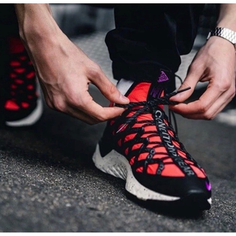 Nike ACG React Terra Gobe Bright Crimson Trail Shoes Men's 7 BV6344-600